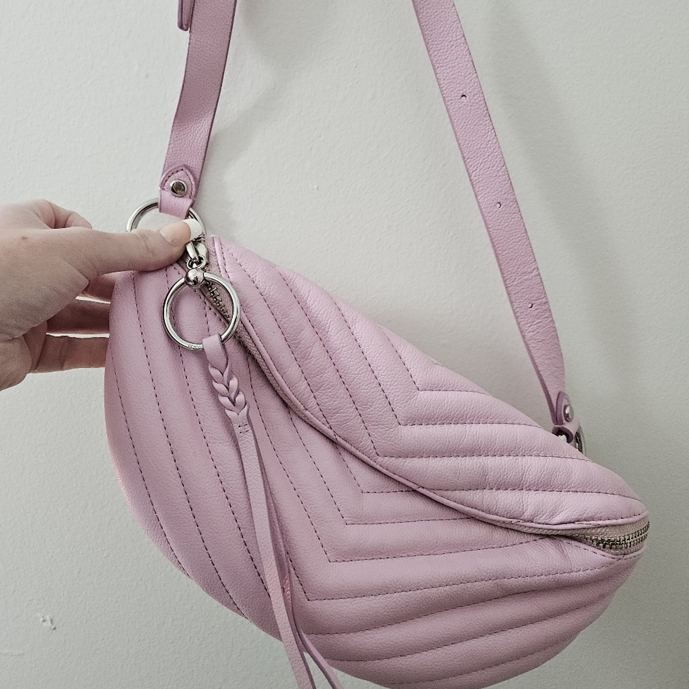Pink Quilted Shoulder Bag